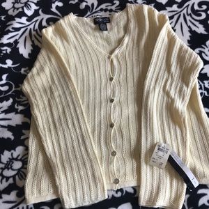 Light yellow button up cardigan